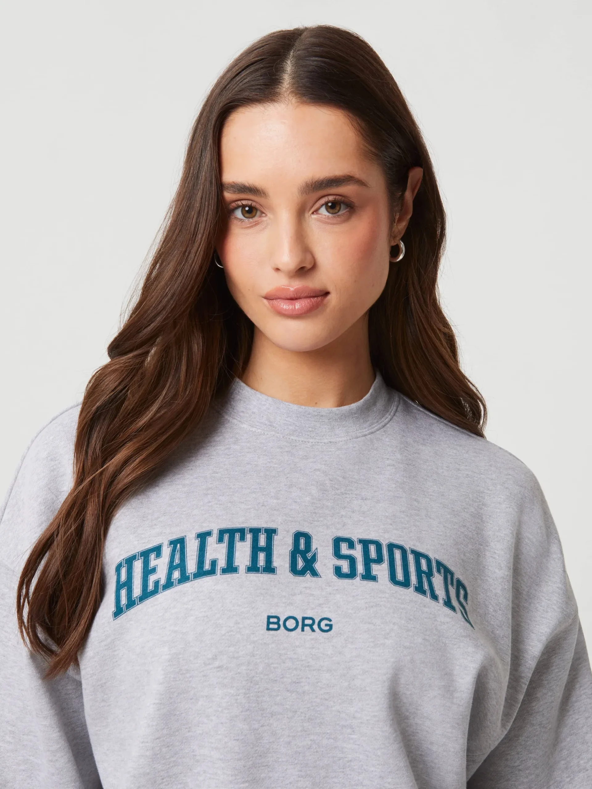 Björn Borg Tröjor * tudio Overized Crew Gråmelerad