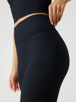 Björn Borg Gym & Träning|Träningstights * tudio Ribbed Tight Black Beauty