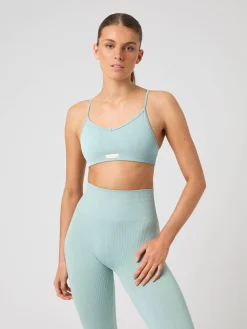 Björn Borg Sport-Bh:Ar|Bhar * Studio Sealess Ribbed Strap Bra Gray Mist