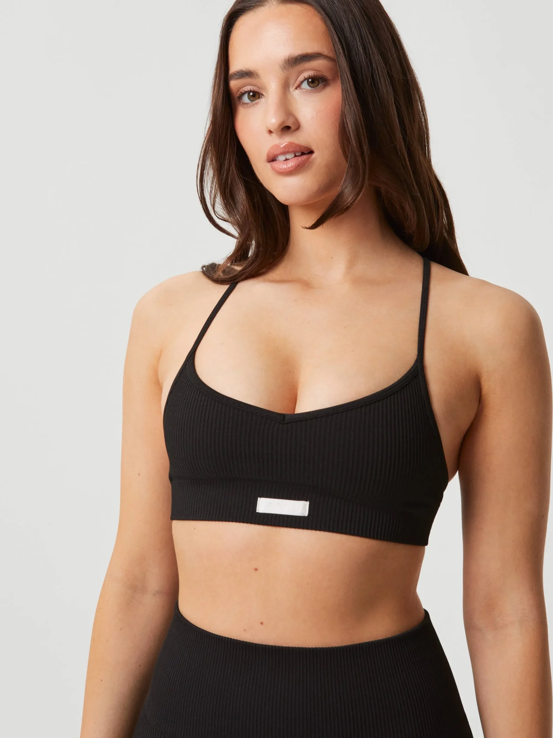 Björn Borg Sport-Bh:Ar|Bhar * Studio Sealess Ribbed Strap Bra Black Beauty