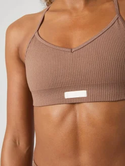 Björn Borg Sport-Bh:Ar|Bhar * Studio Sealess Ribbed Strap Bra Acorn