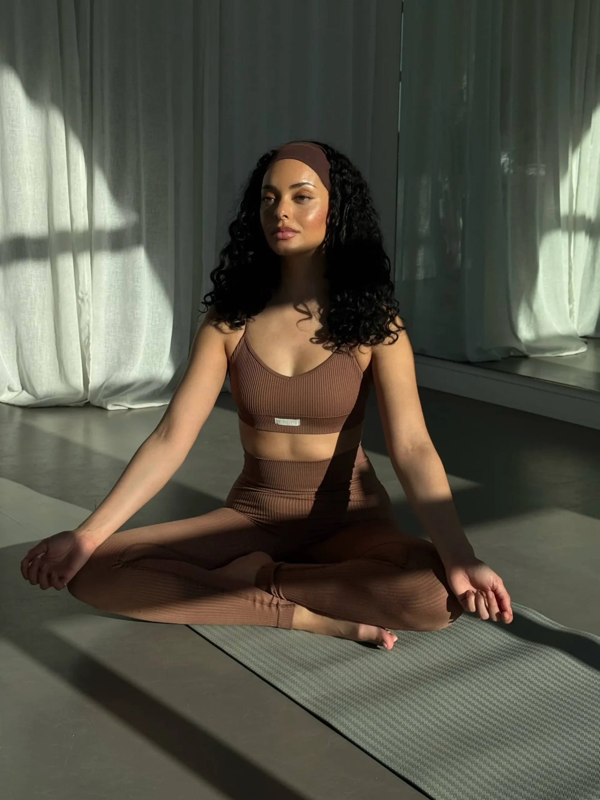 Björn Borg Sport-Bh:Ar|Bhar * Studio Sealess Ribbed Strap Bra Acorn