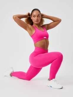 Björn Borg Träningstights * tudio eae Ribbed Tight Pink Glo