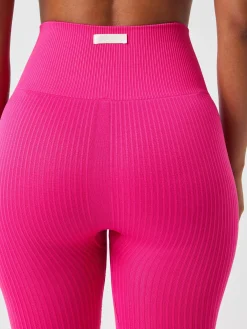 Björn Borg Träningstights * tudio eae Ribbed Tight Pink Glo