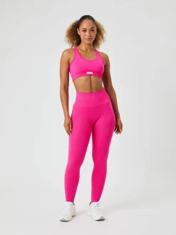 Björn Borg Träningstights * tudio eae Ribbed Tight Pink Glo